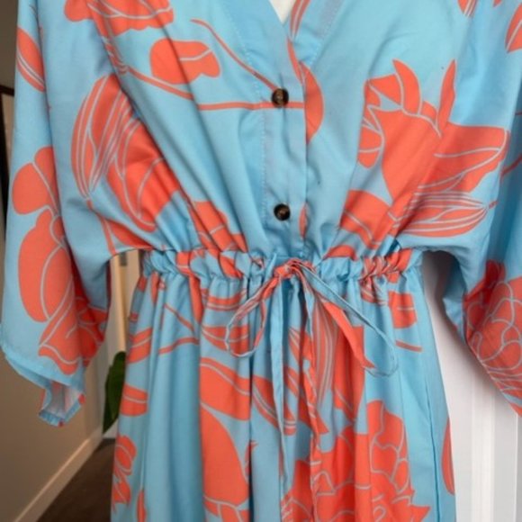 Floral kimono print dress - Picture 7 of 8